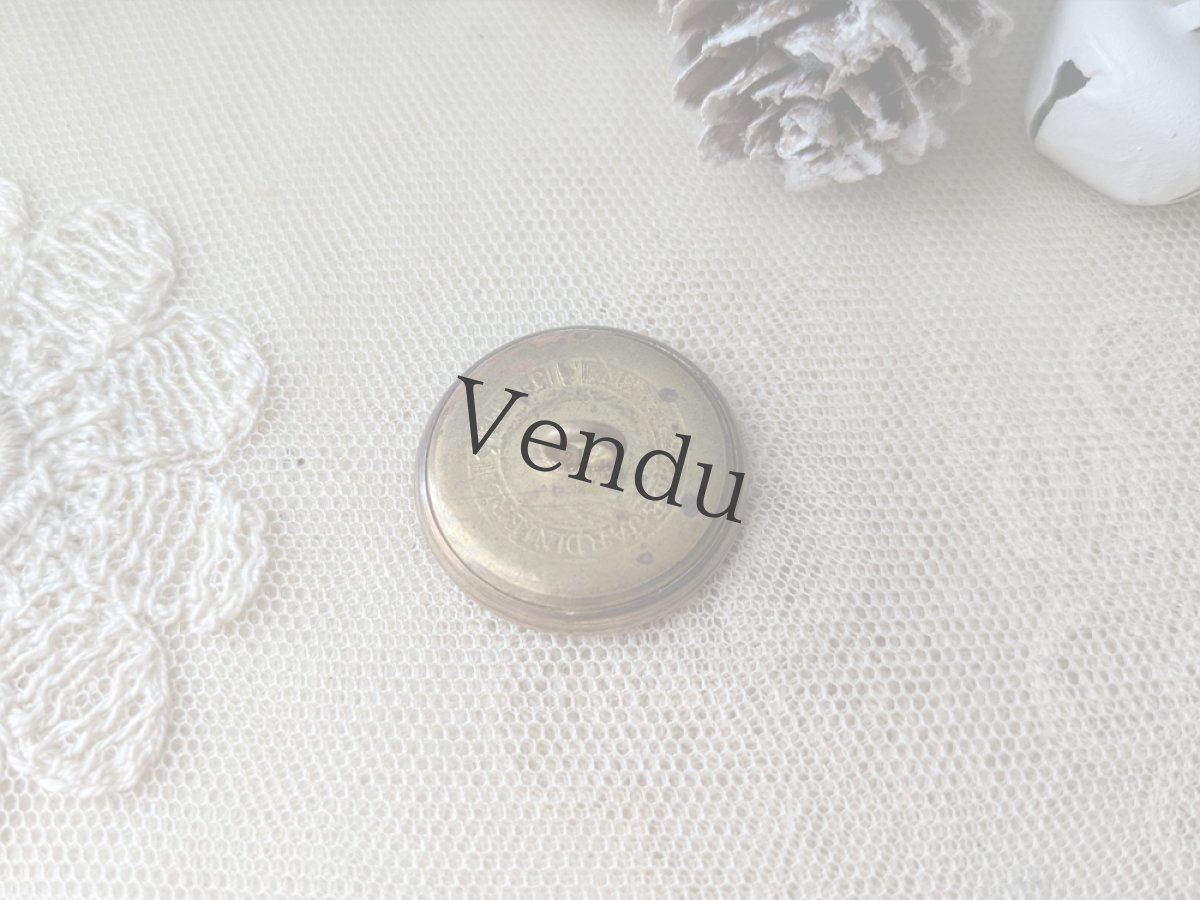 画像3: フランスアンティーク モノグラムボタン AE 28mm (3)