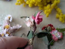 画像4: フランスヴィンテージ　小さな布花3つセット (4)