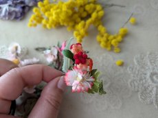 画像6: フランスヴィンテージ　小さな布花3つセット (6)