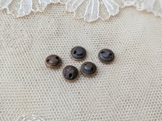 画像3: フランス 1900年前後 ゴールドメタル極小ボタン 7mm 5個セット (3)