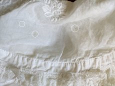 画像8: フランス 1900年前後 白糸刺繍のボネ (8)
