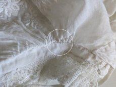 画像9: フランス 1900年前後 白糸刺繍のボネ (9)