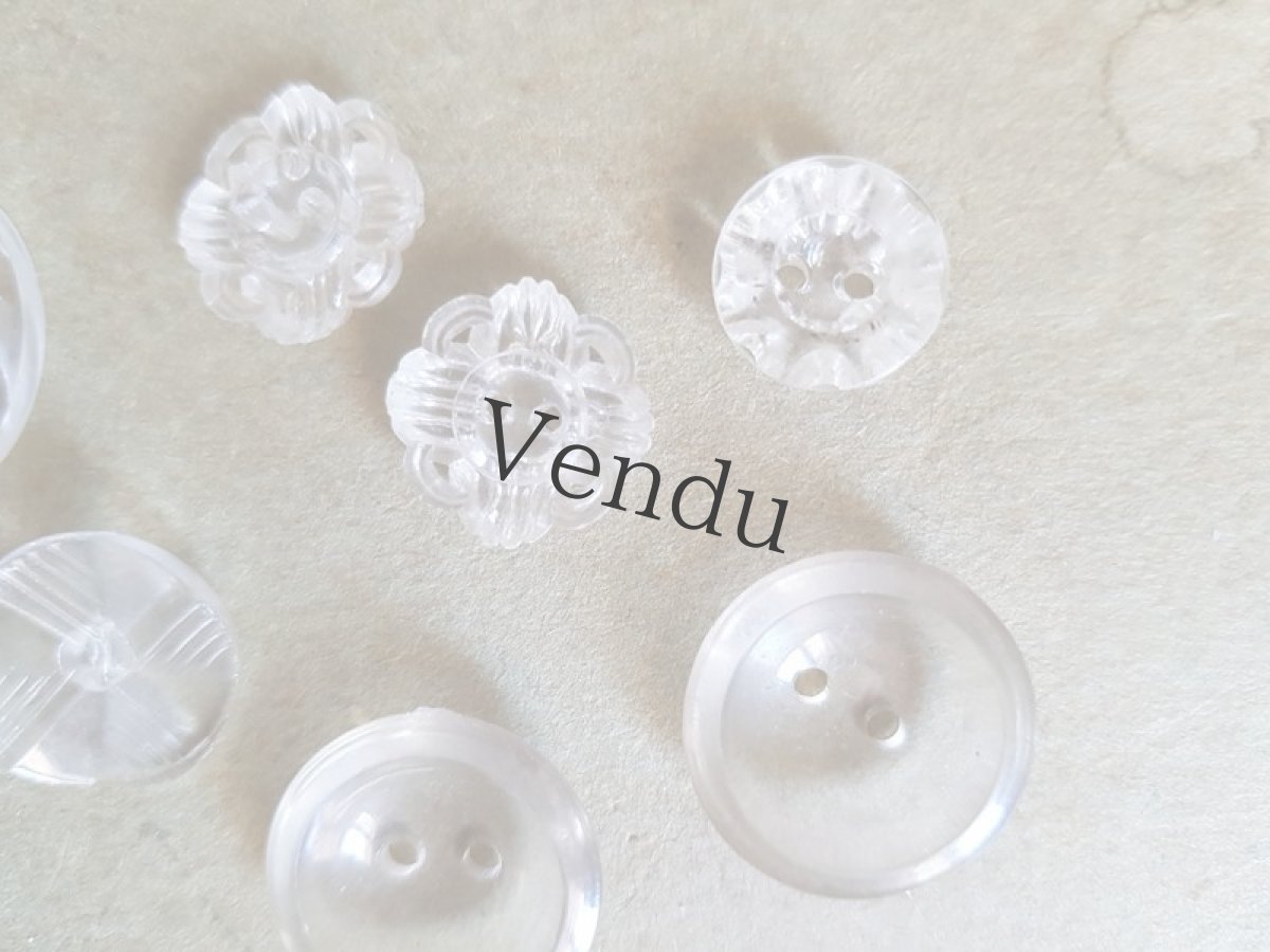 画像4: ヴィンテージ　ルーサイトボタン アソート　８個セット (4)