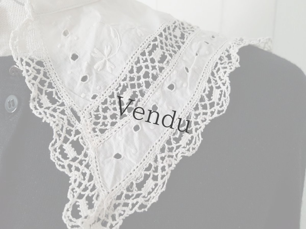 画像3: ヴィンテージ　ボビンレースのつけ襟 (3)