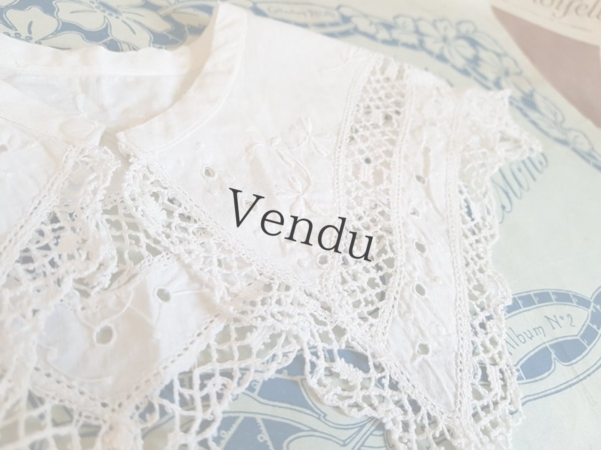 画像6: ヴィンテージ　ボビンレースのつけ襟 (6)