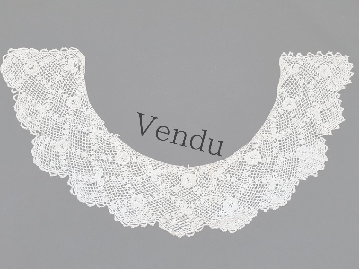 画像8: アンティーク　アイリッシュクロッシェレースのつけ襟 (8)