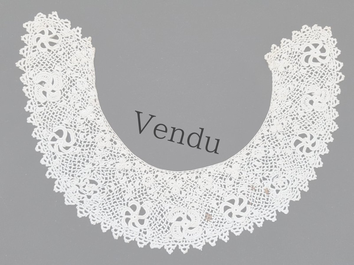 画像6: アンティーク　アイリッシュクロッシェレースのつけ襟 (6)