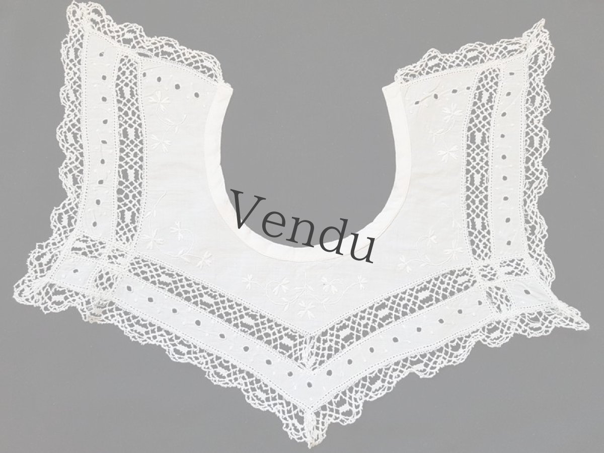 画像8: ヴィンテージ　ボビンレースのつけ襟 (8)