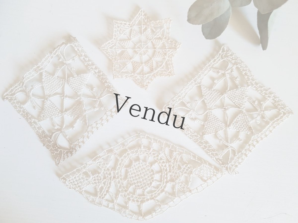 画像3: ヴィンテージ　レースのモティーフセット (3)