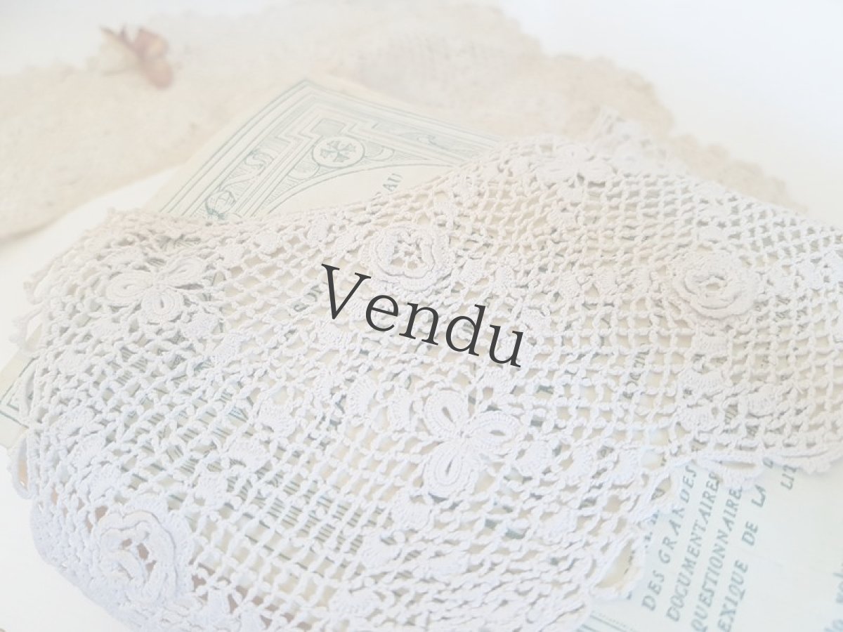 画像4: アンティーク　アイリッシュクロッシェレースのつけ襟 (4)