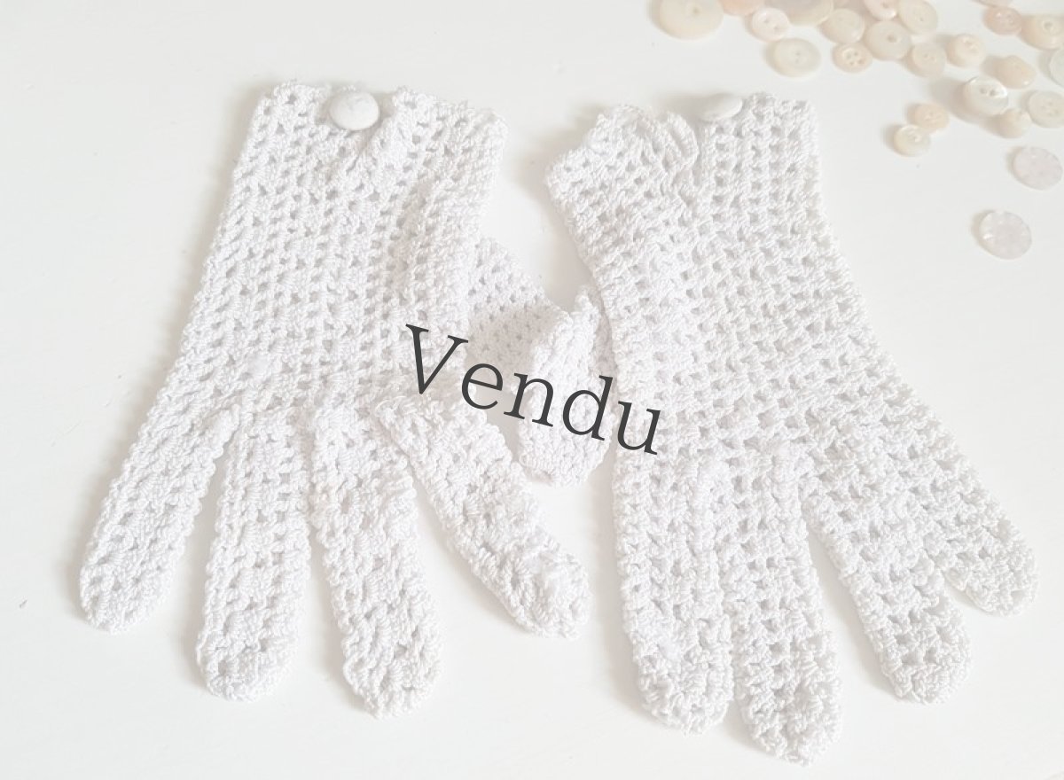 画像2: アンティーク　ちいさな手袋 (2)