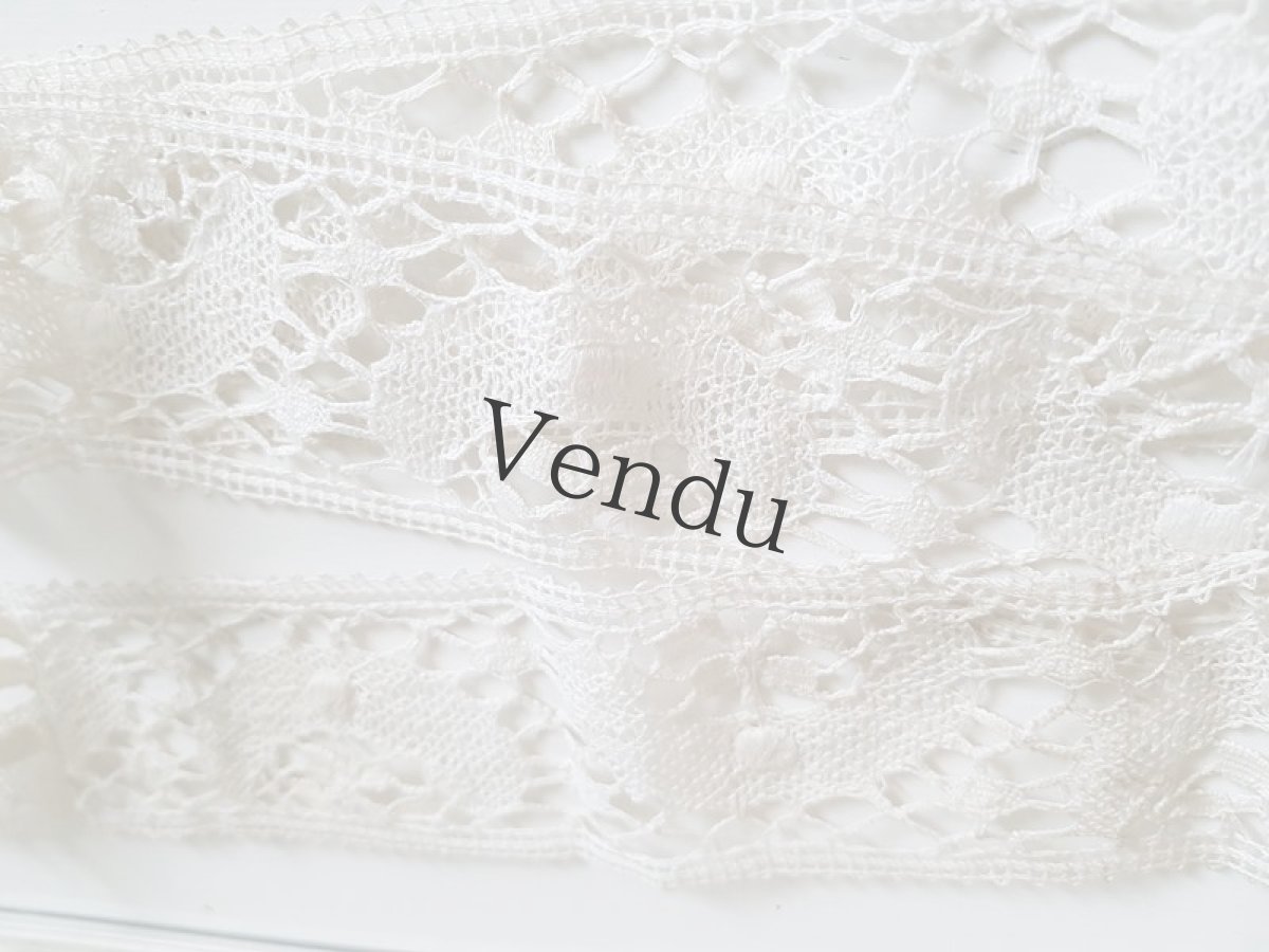 画像5: ヴィンテージ　さくらんぼのクロッシェレースブレード (5)