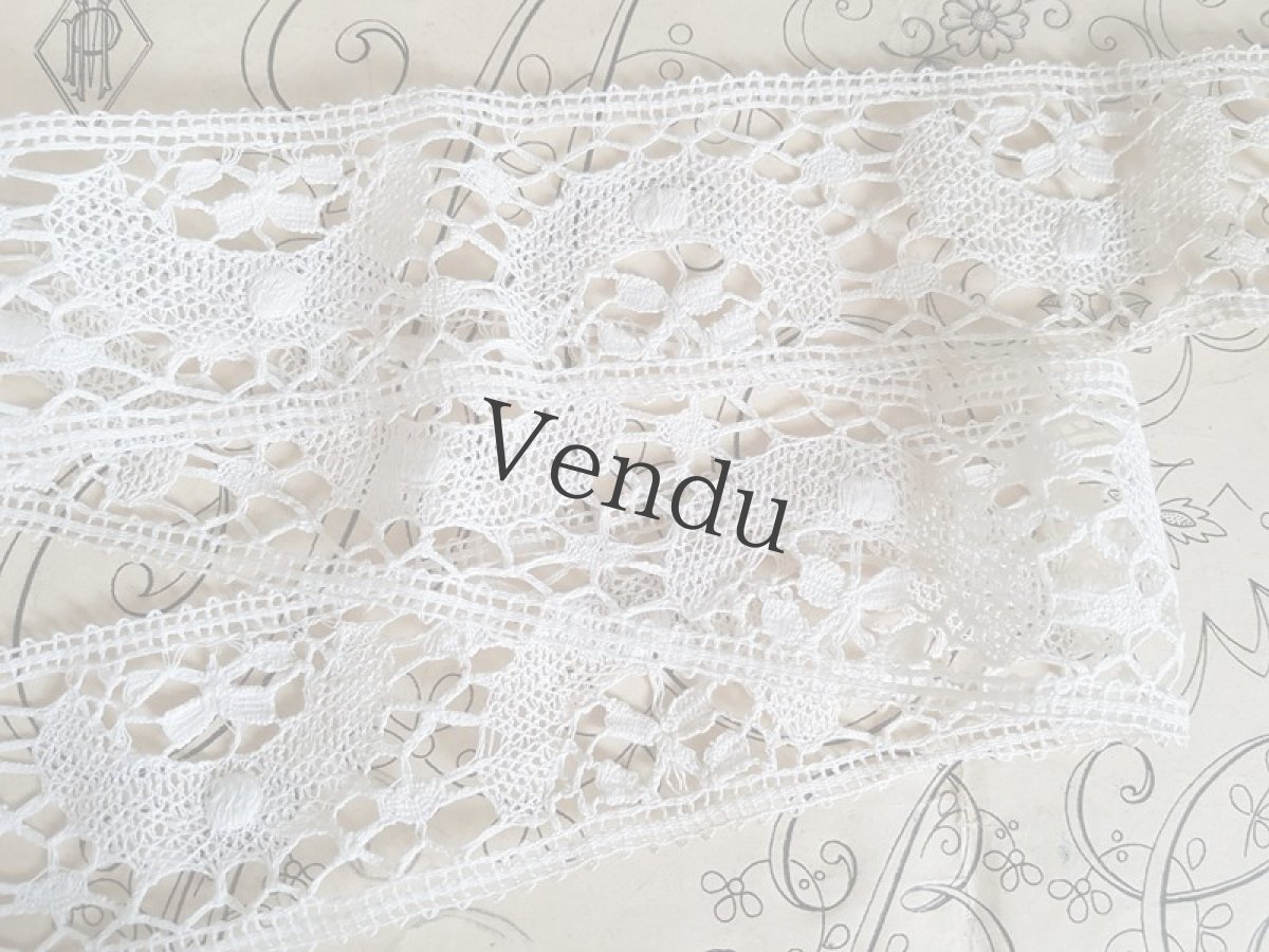 画像2: ヴィンテージ　さくらんぼのクロッシェレースブレード (2)