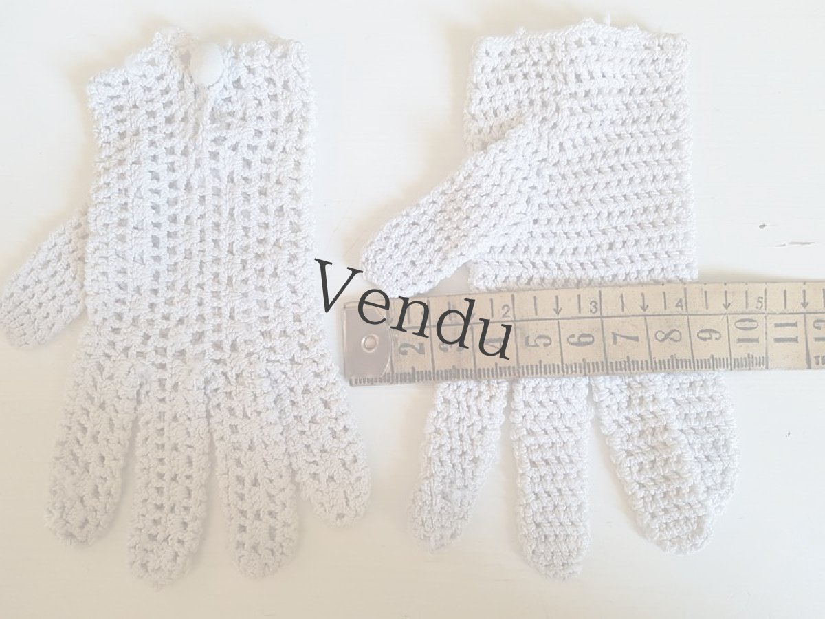 画像6: アンティーク　ちいさな手袋 (6)