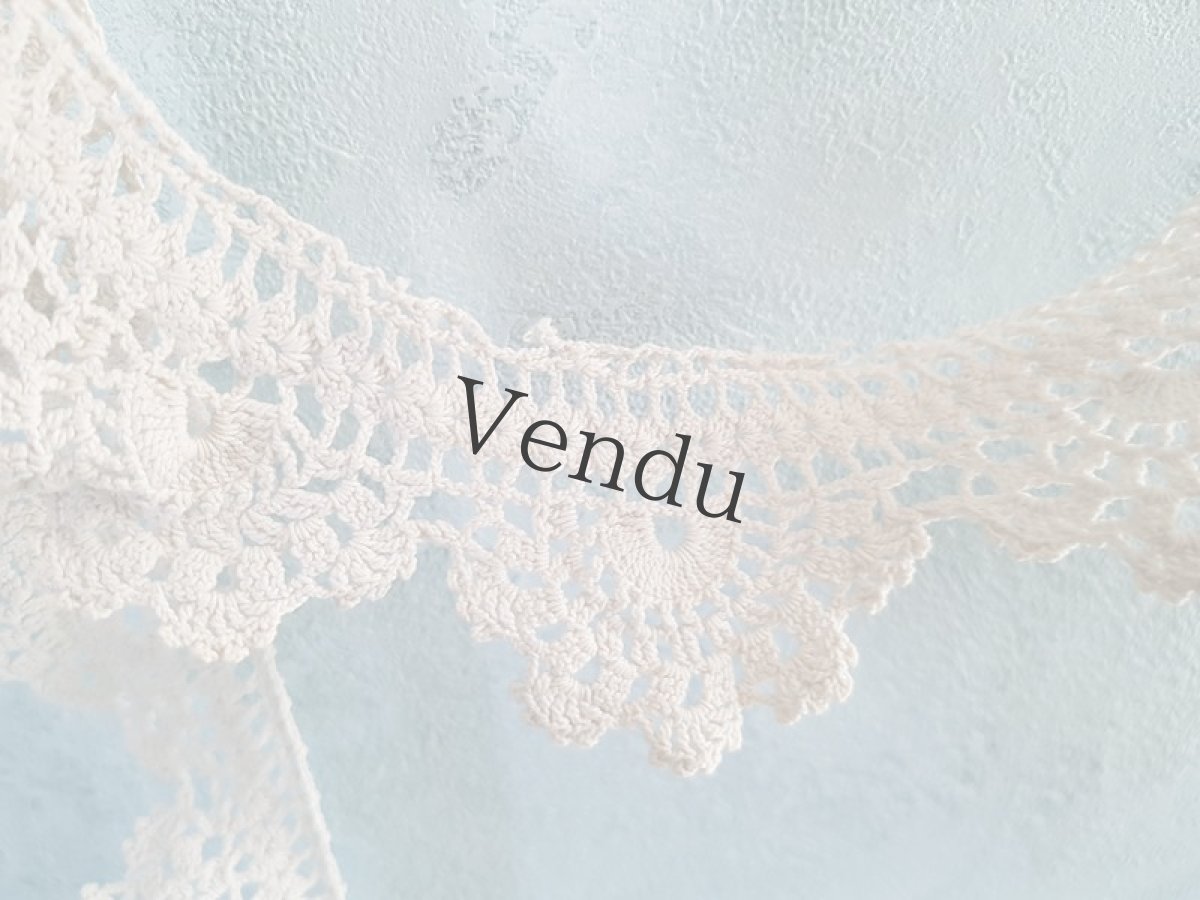 画像2: フランスアンティーク　大きく繋がったクロッシェレース (2)