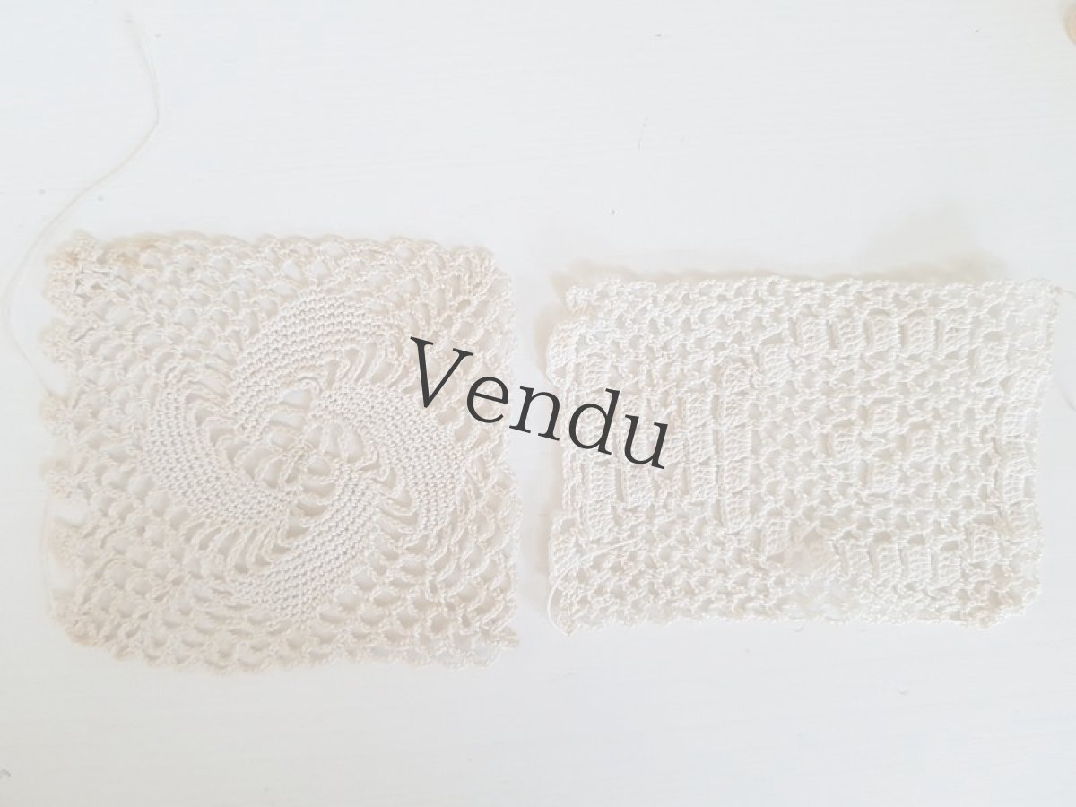 画像5: ヴィンテージ　クロッシェレースのモチーフセット (5)