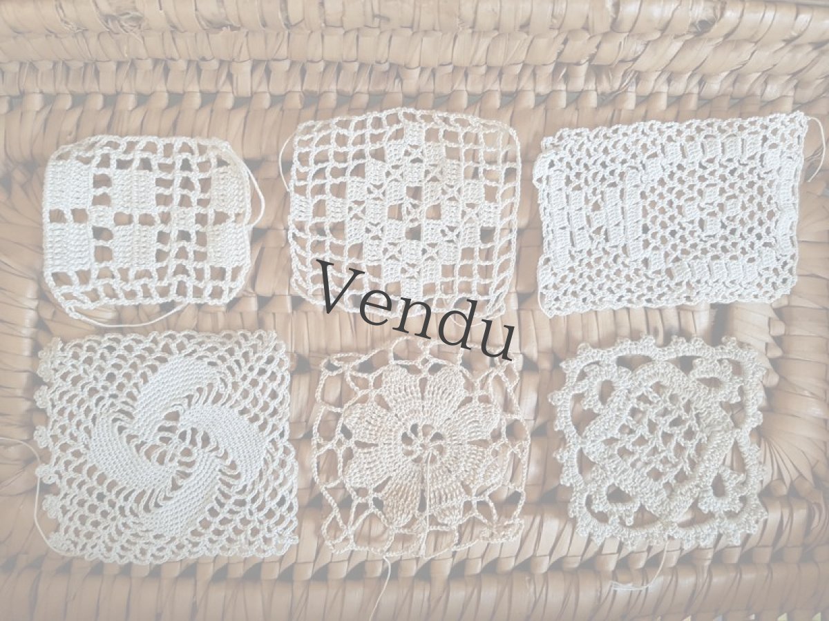 画像7: ヴィンテージ　クロッシェレースのモチーフセット (7)