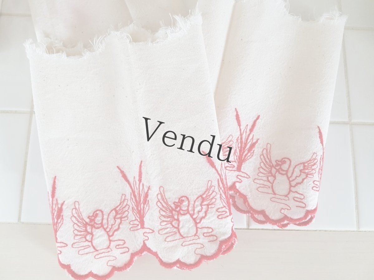 画像5: ヴィンテージ　カモの刺繍リボントリム (5)