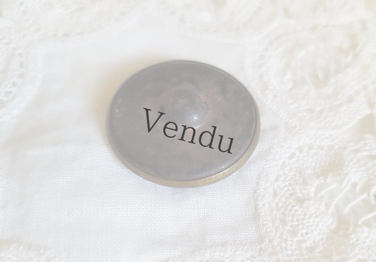 画像5: アンティーク　アール・ヌーボー メタルボタン 27ｍｍ (5)