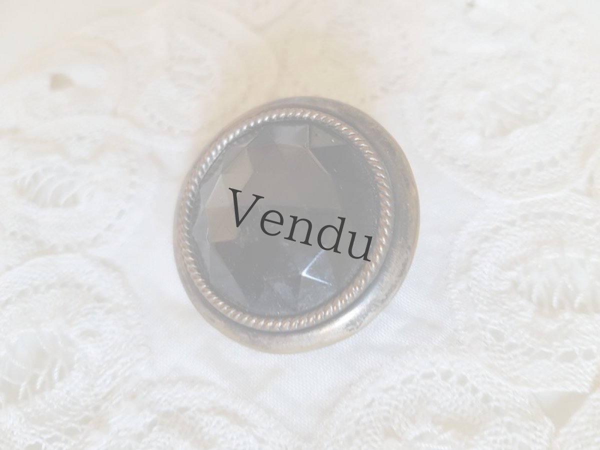 画像3: アンティーク　フレンチジェットボタン 35ｍｍ (3)