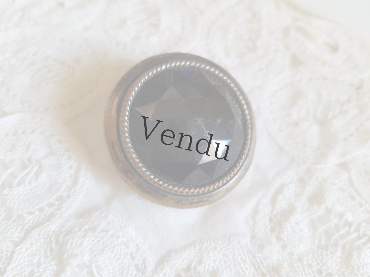 画像2: アンティーク　フレンチジェットボタン 35ｍｍ (2)