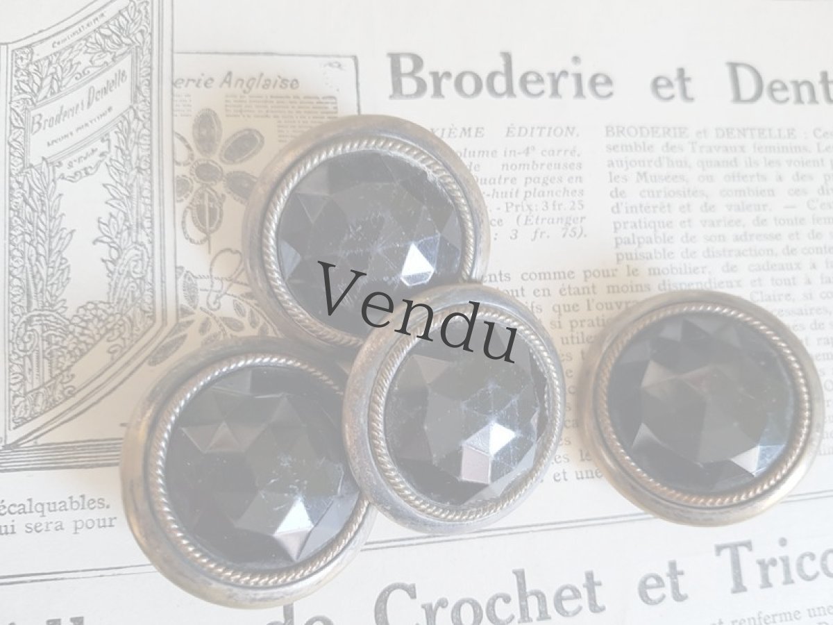 画像4: アンティーク　フレンチジェットボタン 35ｍｍ (4)