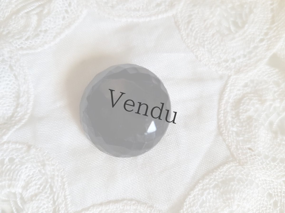 画像3: アンティーク　フレンチジェットボタン 22ｍｍ　２個セット (3)