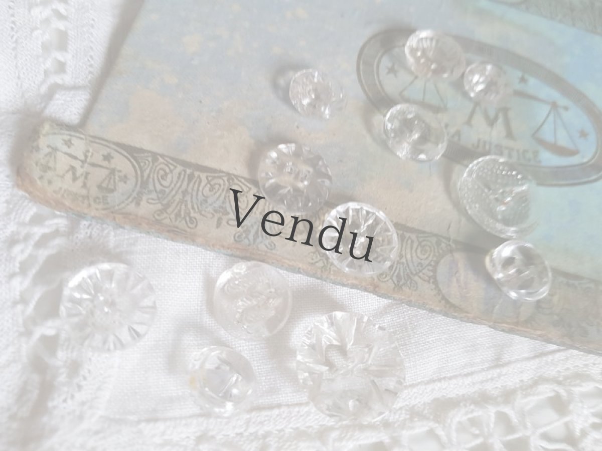 画像3: フランスアンティーク　ガラスボタン12個セットアソート (3)