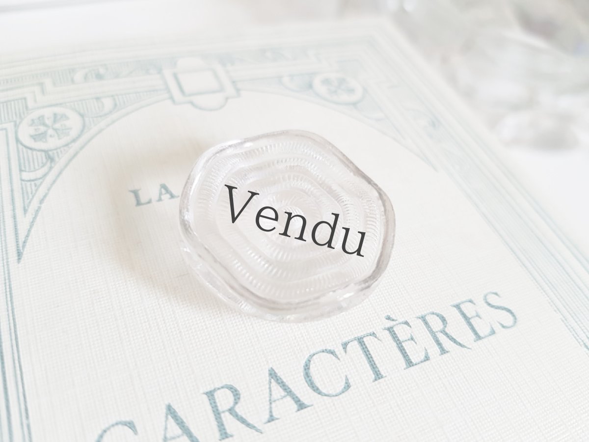 画像2: アンティーク　シルバーペイントの大きめガラスボタン 25mm (2)