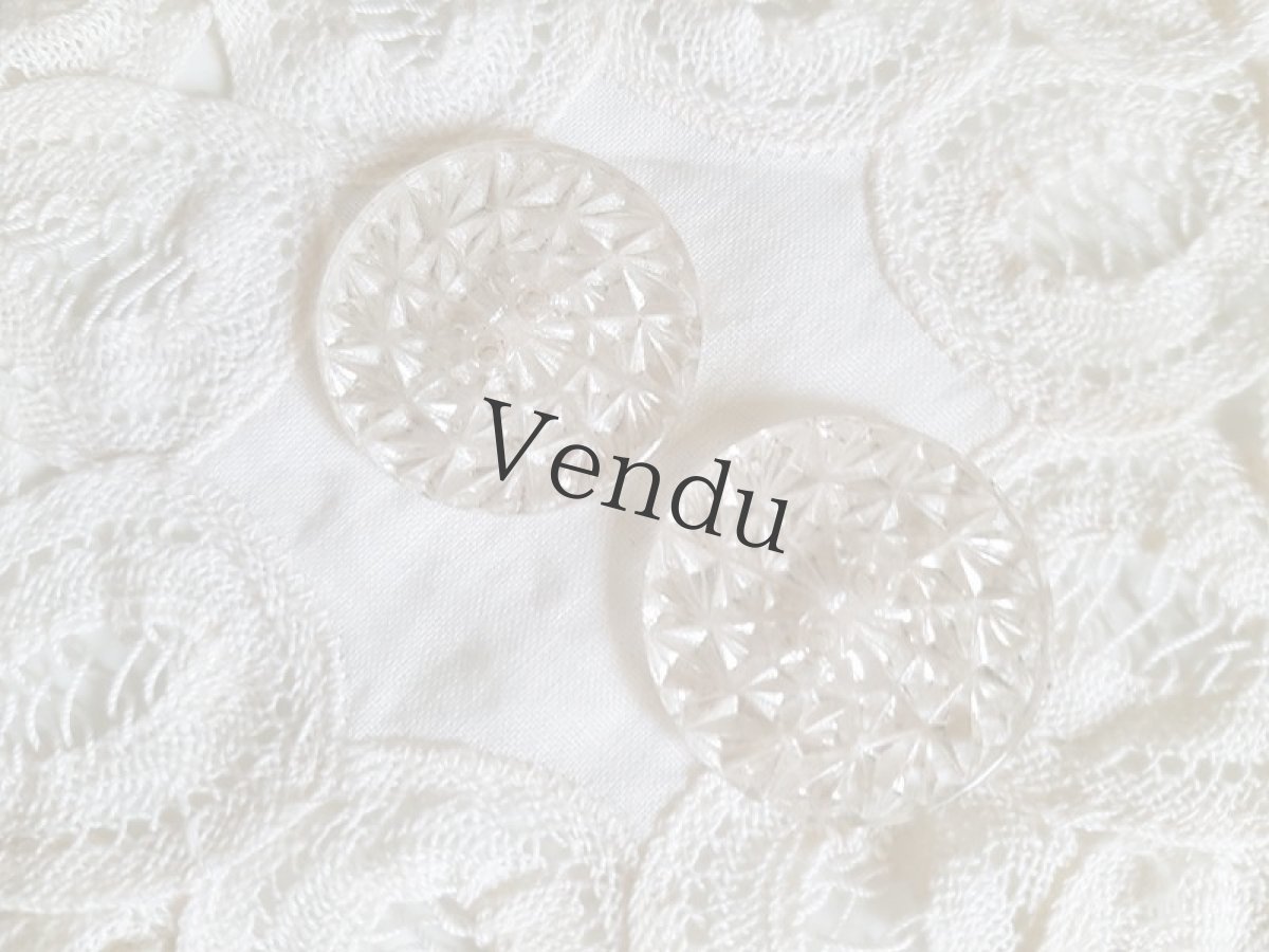 画像4: フランスヴィンテージ　大きめガラスボタン 28mm (4)