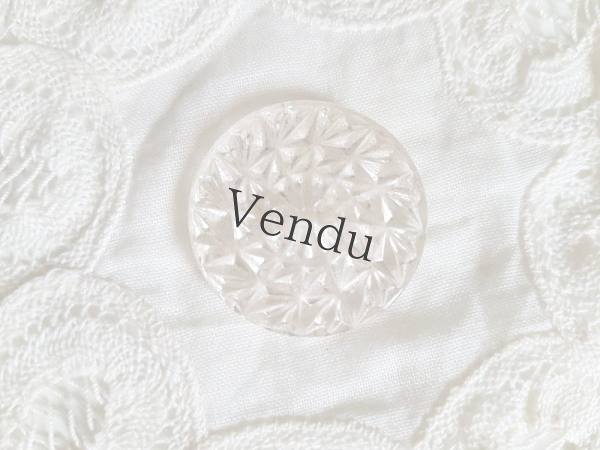 画像3: フランスヴィンテージ　大きめガラスボタン 28mm (3)