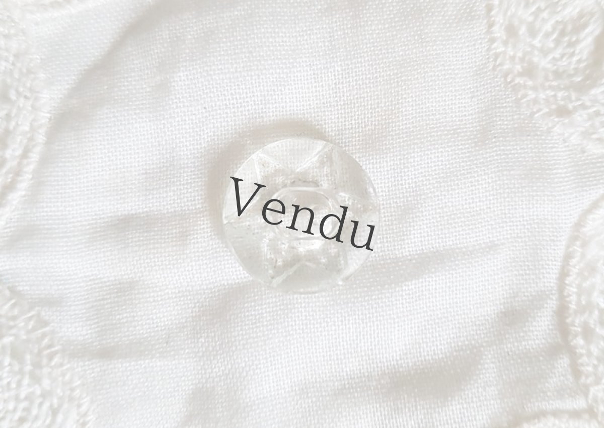 画像3: アンティーク　星模様のガラスボタン 14mm　３個セット (3)