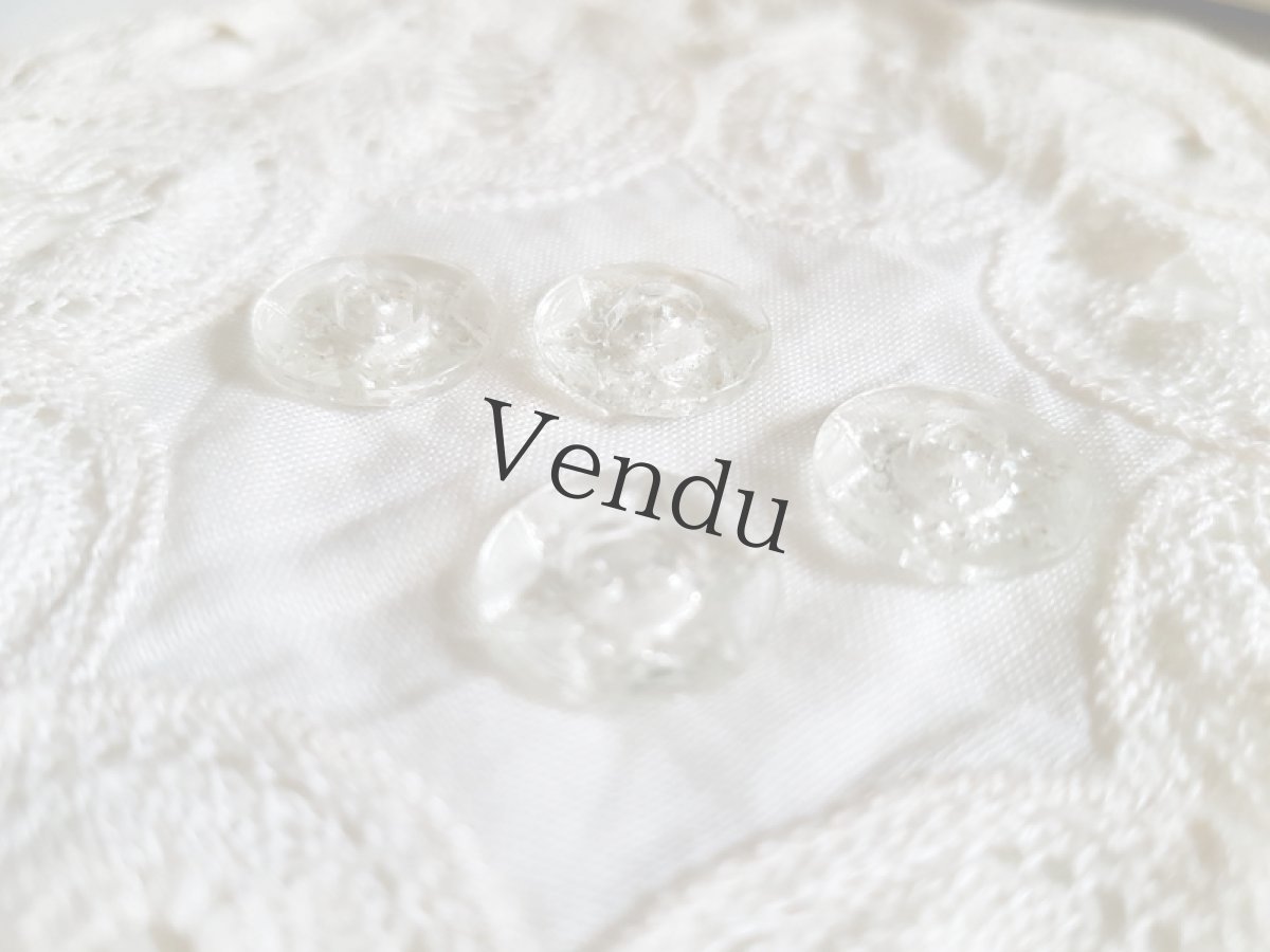 画像5: アンティーク　星模様のガラスボタン 14mm　３個セット (5)