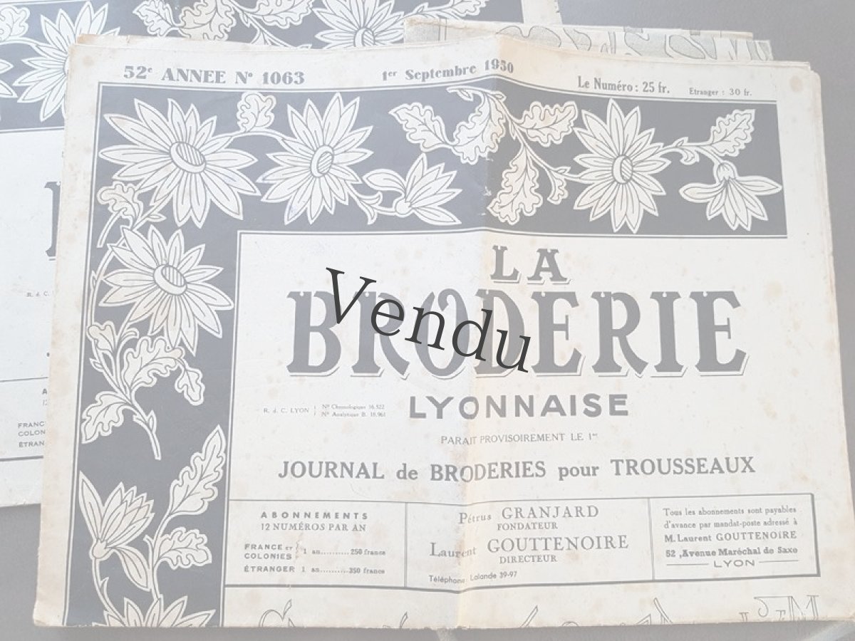 画像7: 1955年1月の刺繍新聞 LA BRODERIE LYONNAISE (7)