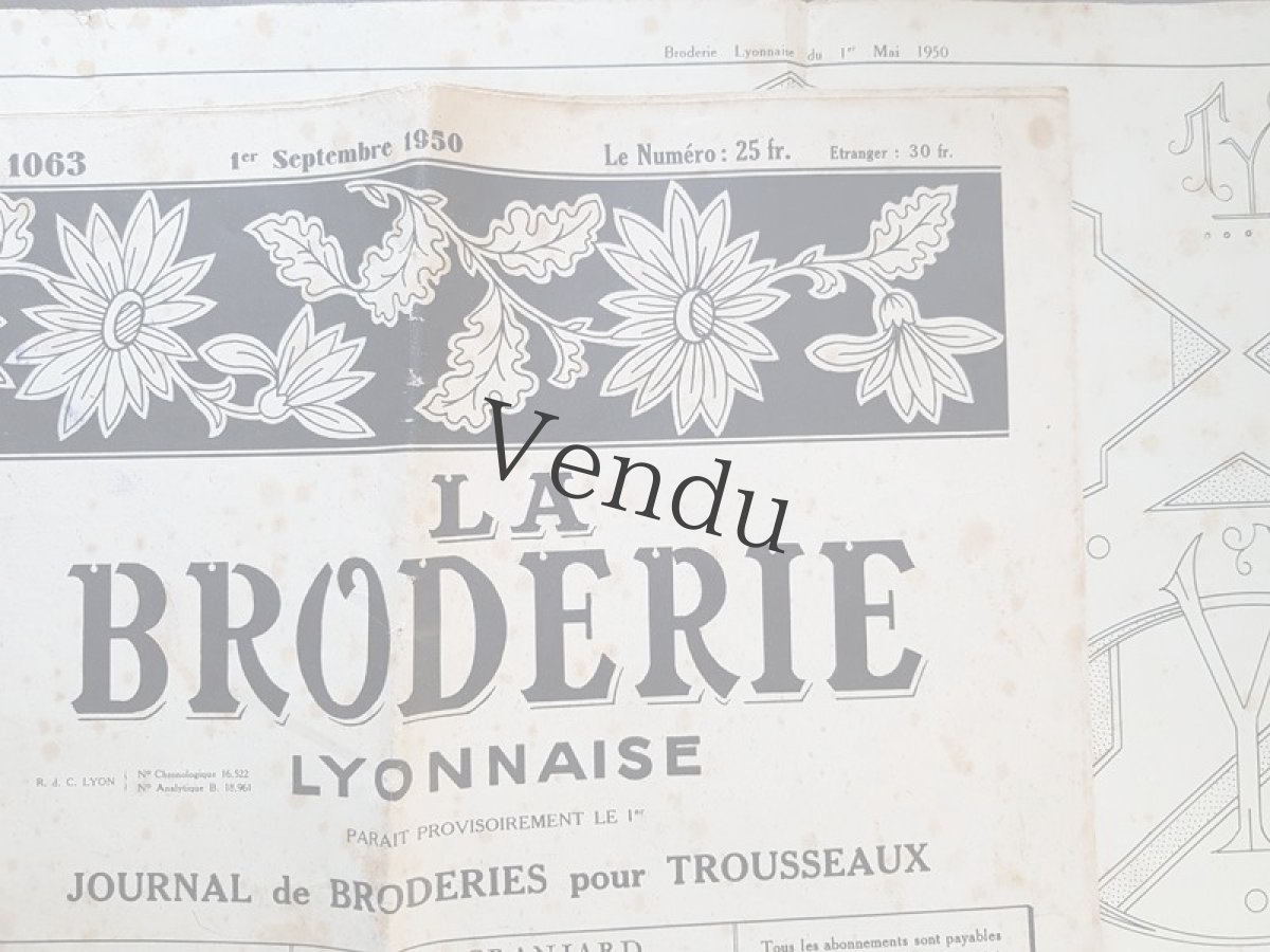 画像3: 1950年9月の刺繍新聞 LA BRODERIE LYONNAISE (3)