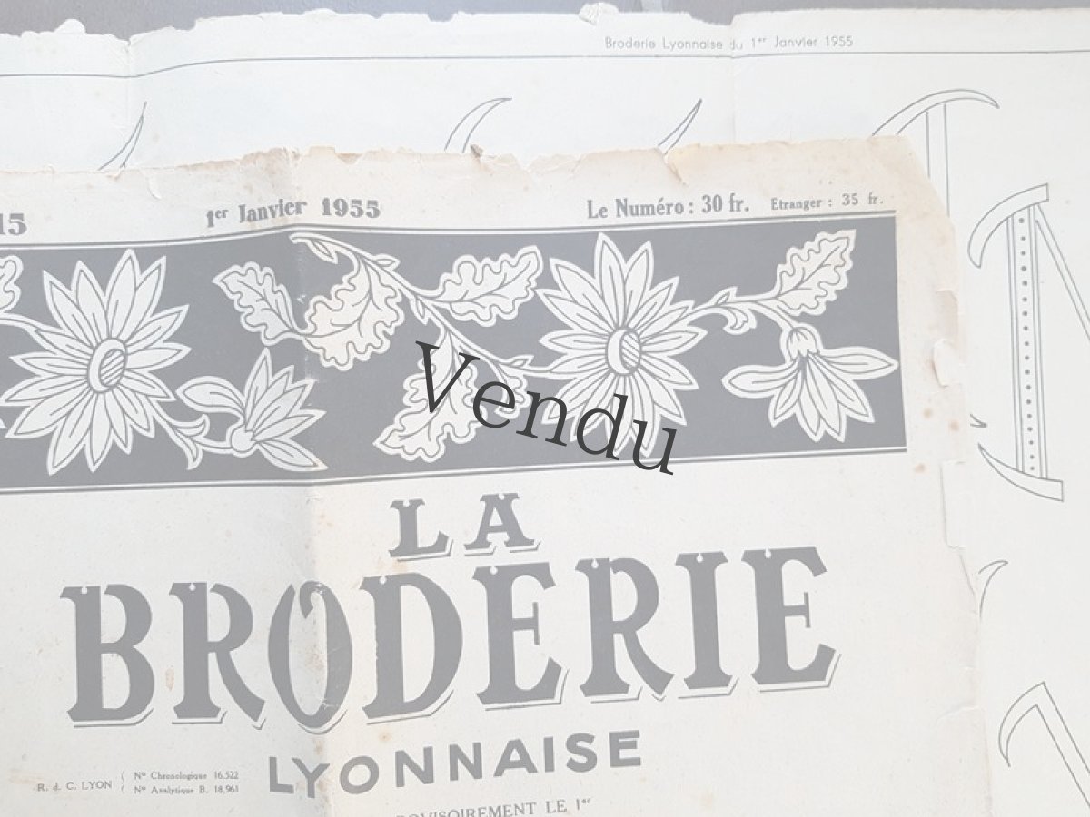 画像3: 1955年1月の刺繍新聞 LA BRODERIE LYONNAISE (3)