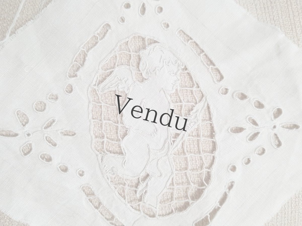 画像4: アンティーク　天使のカットワーク (4)