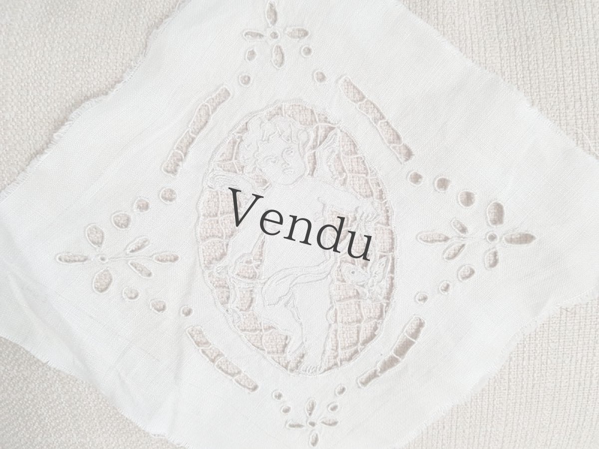 画像4: アンティーク　天使のカットワーク (4)