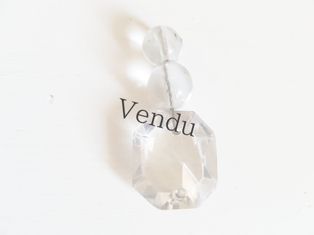 画像3: フランスアンティーク　シャンデリアパーツ　クリスタルガラス　ダイヤ型 (3)