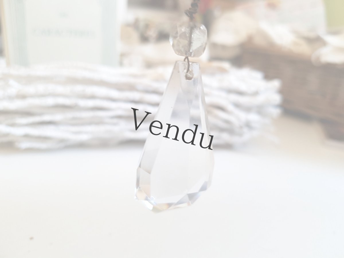 画像4: アンティーク　シャンデリアパーツ　クリスタル　お花とドロップ (4)