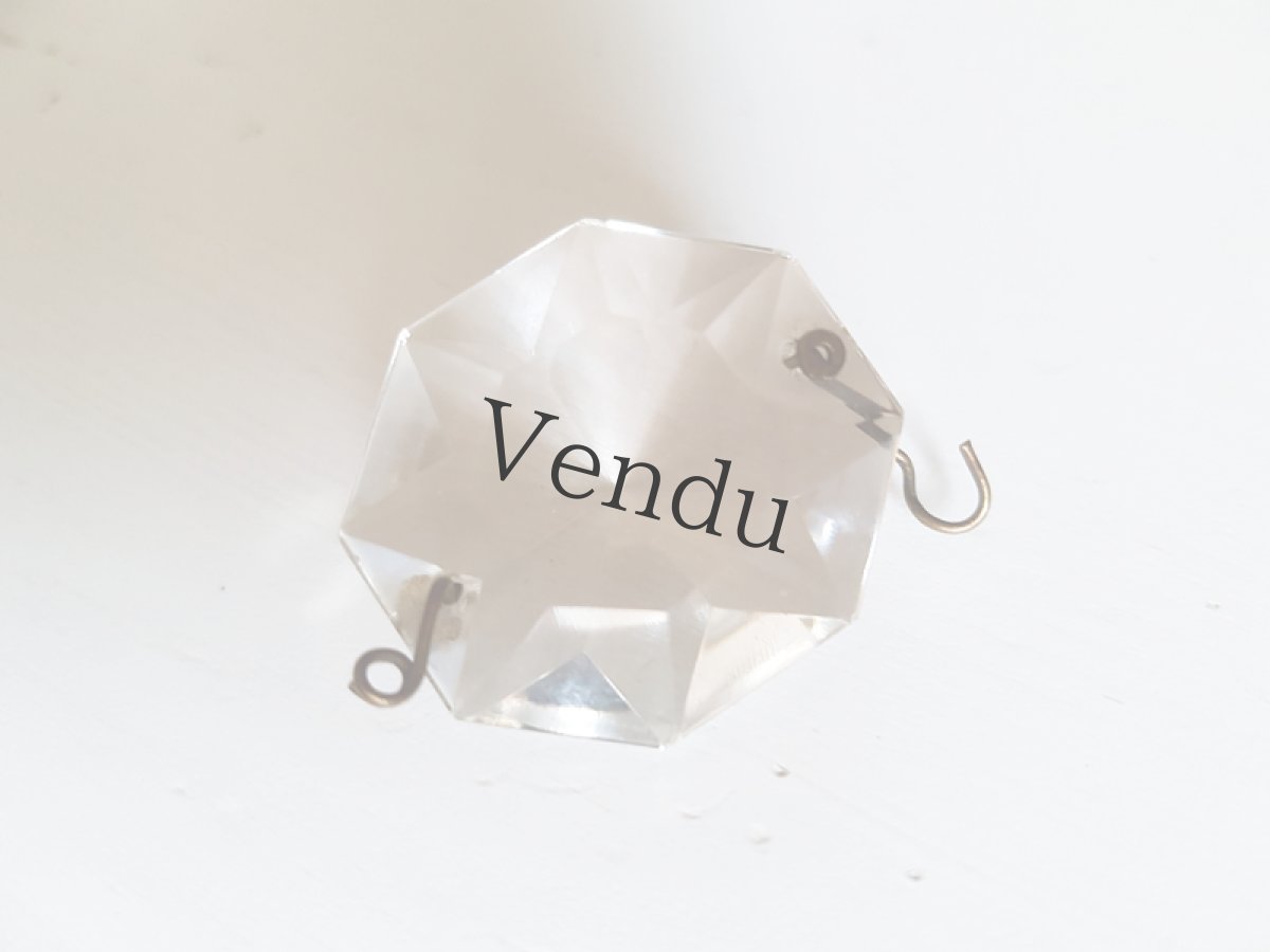 画像4: アンティーク　シャンデリアパーツ　クリスタル　ダイヤ型 (4)