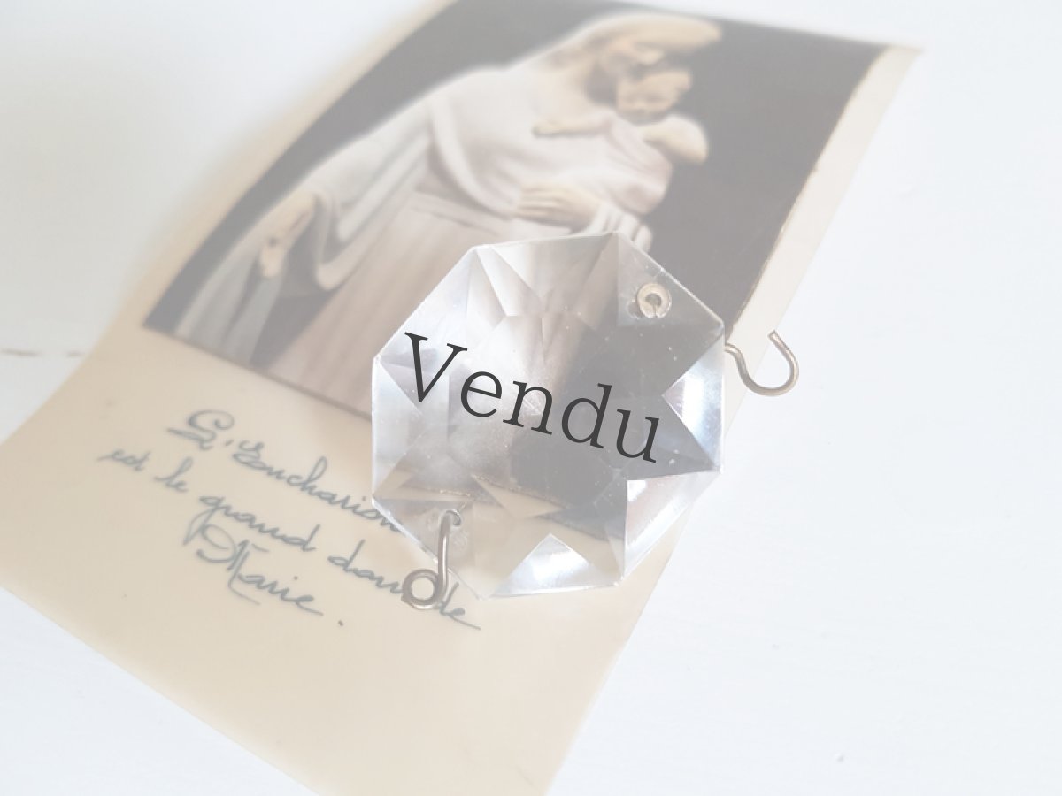 画像3: アンティーク　シャンデリアパーツ　クリスタル　ダイヤ型 (3)