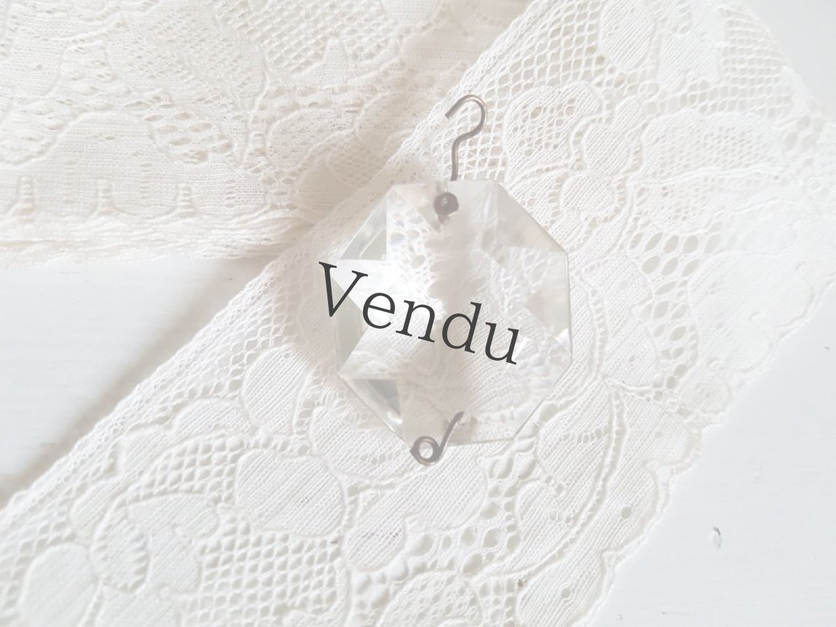 画像5: アンティーク　シャンデリアパーツ　クリスタル　ダイヤ型 (5)