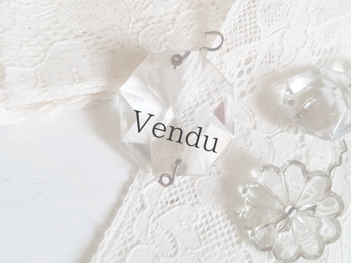 画像6: アンティーク　シャンデリアパーツ　クリスタル　ダイヤ型 (6)