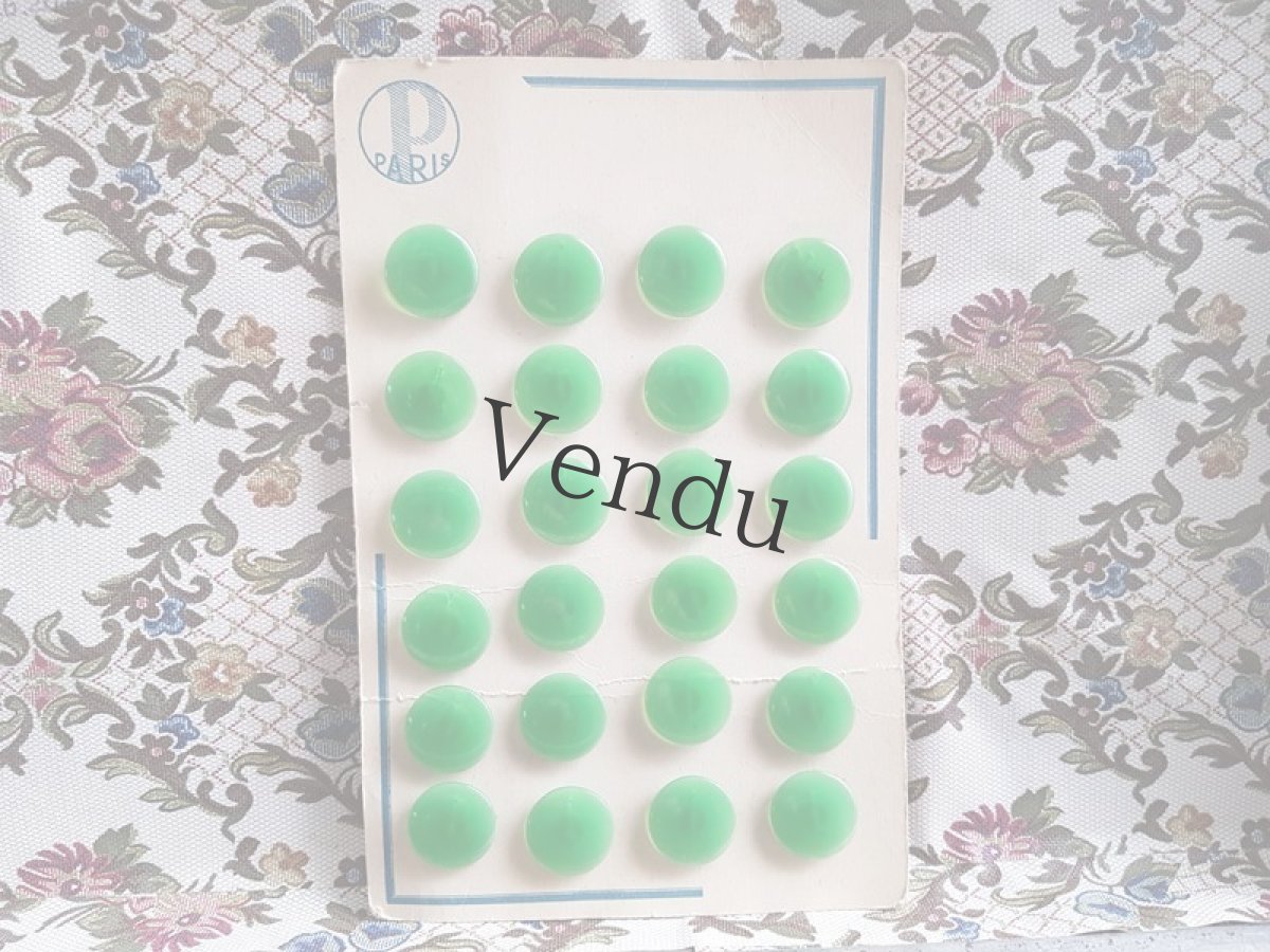 画像5: ヴィンテージ　レトロポップなボタンシート　アップルグリーン (5)