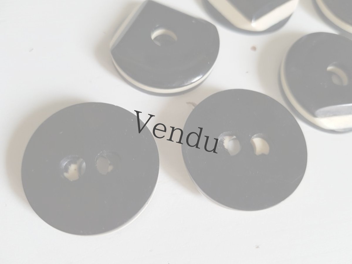 画像5: アンティーク　アールデコボタン 30ｍｍ 6個セット (5)