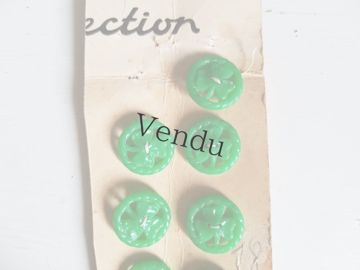 画像2: ヴィンテージ　60’s クローバーのボタン　17ｍｍ (2)