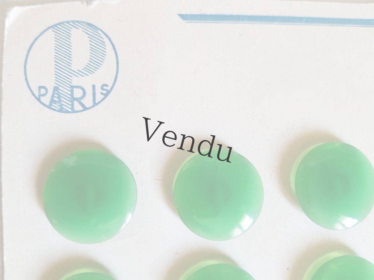 画像3: ヴィンテージ　レトロポップなボタンシート　アップルグリーン (3)