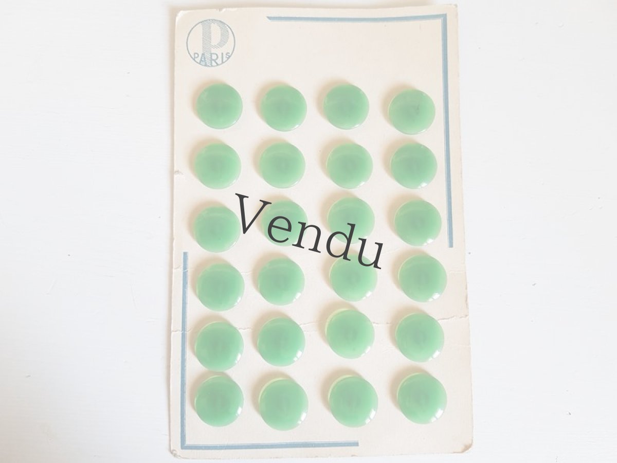 画像4: ヴィンテージ　レトロポップなボタンシート　アップルグリーン (4)