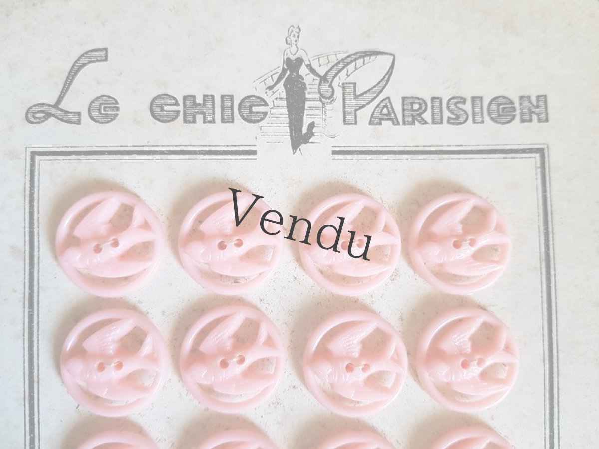 画像4: ヴィンテージ　ツバメのボタン L.I.B (4)